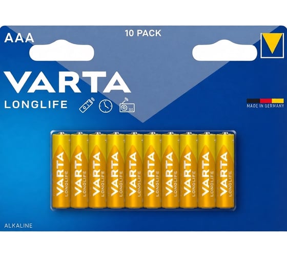 Изображение товара Батарейка Varta Longlife LR03/AAA BL10 4103101761 RPL00853