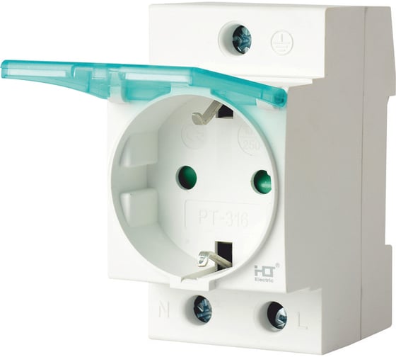 Изображение товара Розетка на дин-рейку HLT РД-316 16A (с защитной крышкой) 083-13-003
