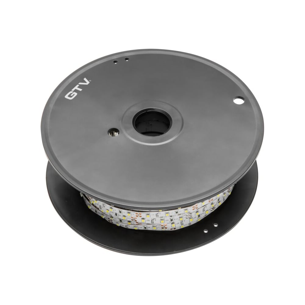Лента светодиодная GTV FLASH 2835, 300 LED, 12V, IP20, 30W, 8 мм, 50 м, цвет нейтральный белый LD-2835-300-20-NE4P-50