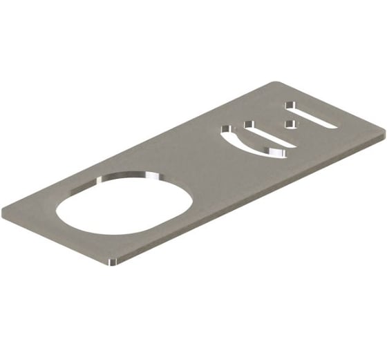 Изображение товара Прямая монтажная пластина PIEZUS для установки датчиков в корпусе M30 мм, никелированная латунь SPA-03