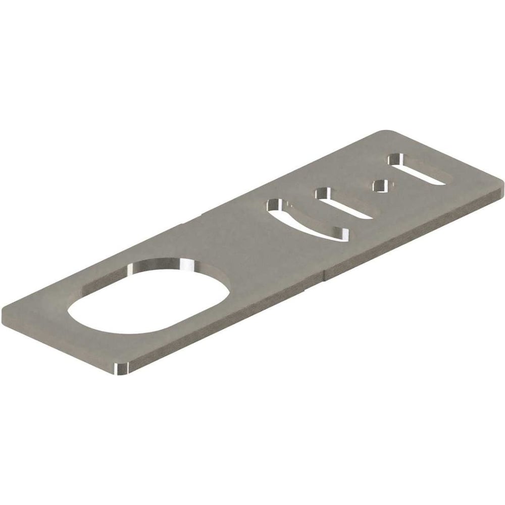 Изображение товара Прямая монтажная пластина PIEZUS для установки датчиков в корпусе M18 мм, никелированная латунь SPA-05