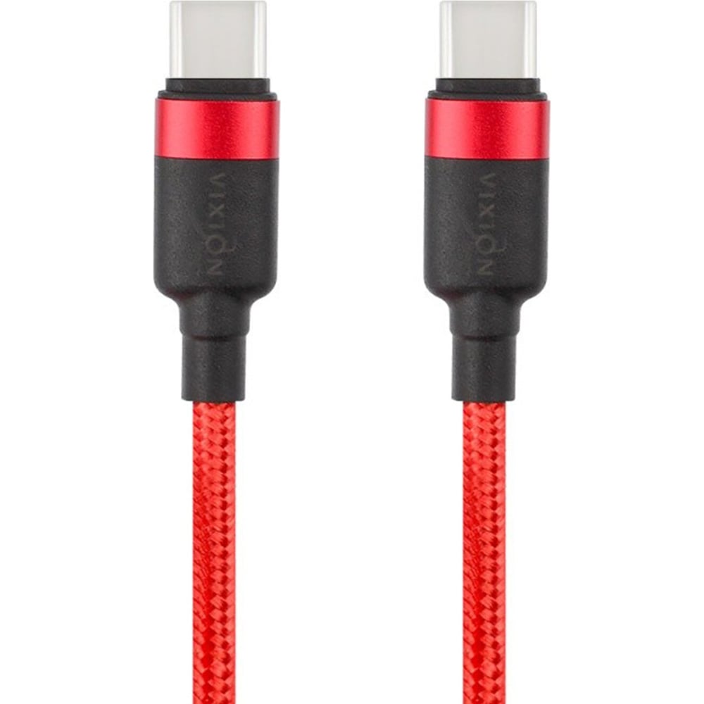 Изображение товара Кабель ОФИСМАГ Type-C - Type-C, 60Вт, 1 м, vixion PRO VX-22c, для зарядки и передачи данных, красный, 02717 514416