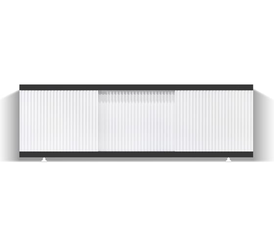 Изображение товара Экран под ванну Alavann МДФ Alt Black 1,7 Фрезеровка волна, белый ALV1203006