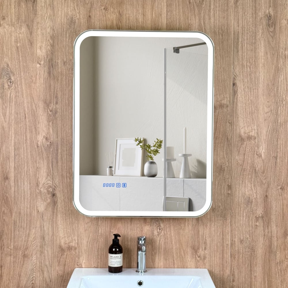 Изображение товара Шкаф зеркальный Alavann Cosmetic Light 60 смена цвета, антизапотеватель, часы ALV1041003