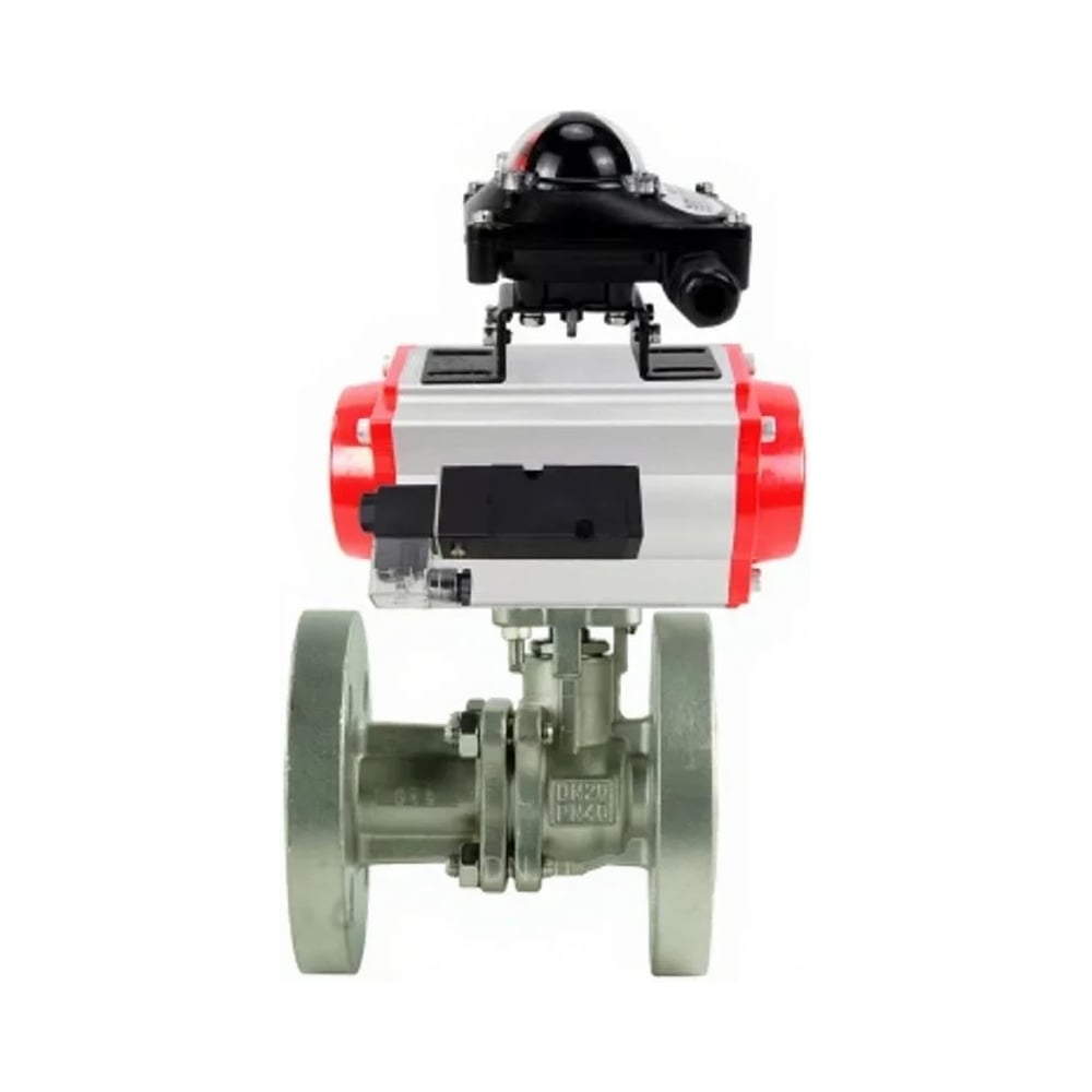 Изображение товара Кран шаровой DN.ru КШ.Ф.П.316.200 Ду32 Ру40 фланц., пн.привод DA-065, пн.распред PND2-S1EM-52-1NC-J08-220VAC, БКВ LSB-210-02NM12-220/24 D160-79614