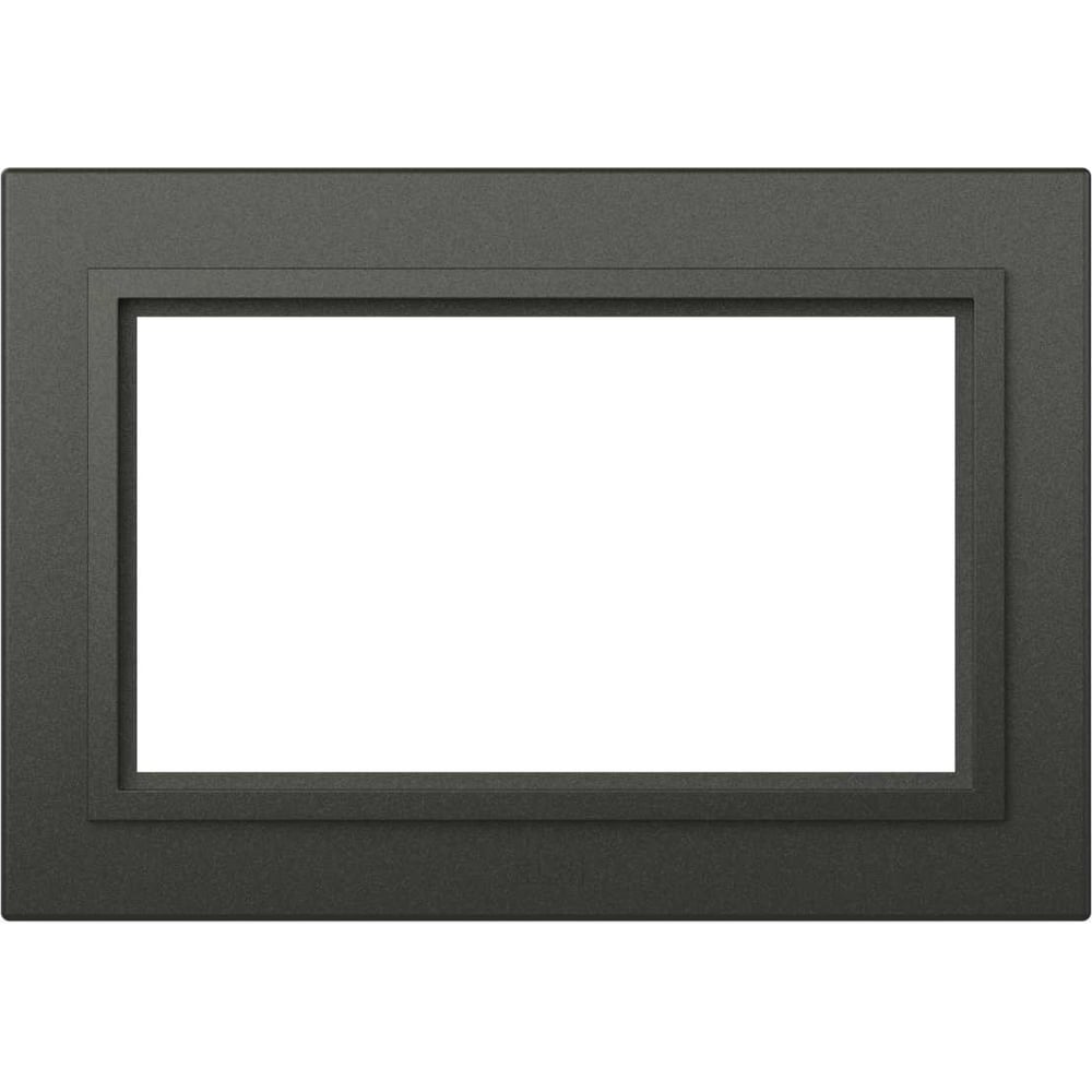 Изображение товара Рамка для двойной розетки с заземлением ELBI Zena дымчатый, 12 шт 608-011100-907