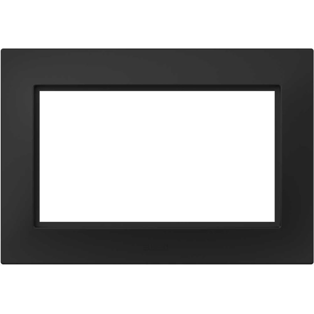 Изображение товара Рамка для двойной розетки с заземлением ELBI Vega черный матовый, 12 шт 510-014800-907