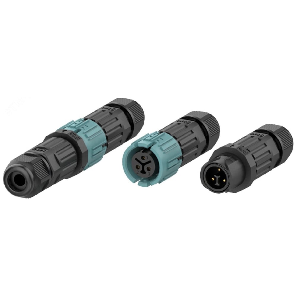 Изображение товара Муфта Fibox 3 конт."вил.-гн." IP68, д2-х каб. пр. 1.5 кв.мм, 2.5 - 4.5 мм, винт. черн. EW-M15MF-03X01 Т03761124