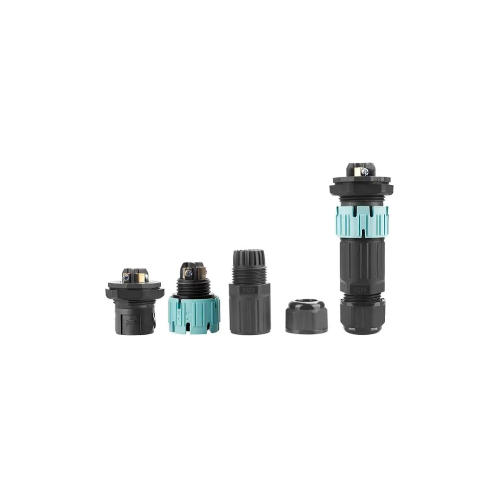 Изображение товара Муфта Fibox 3 конт."вил.-гн." каб. - панель IP68, винт.черн., пр. 2.5 кв.мм 5 - 8 мм EW-M19MP-03X01 Т03753817