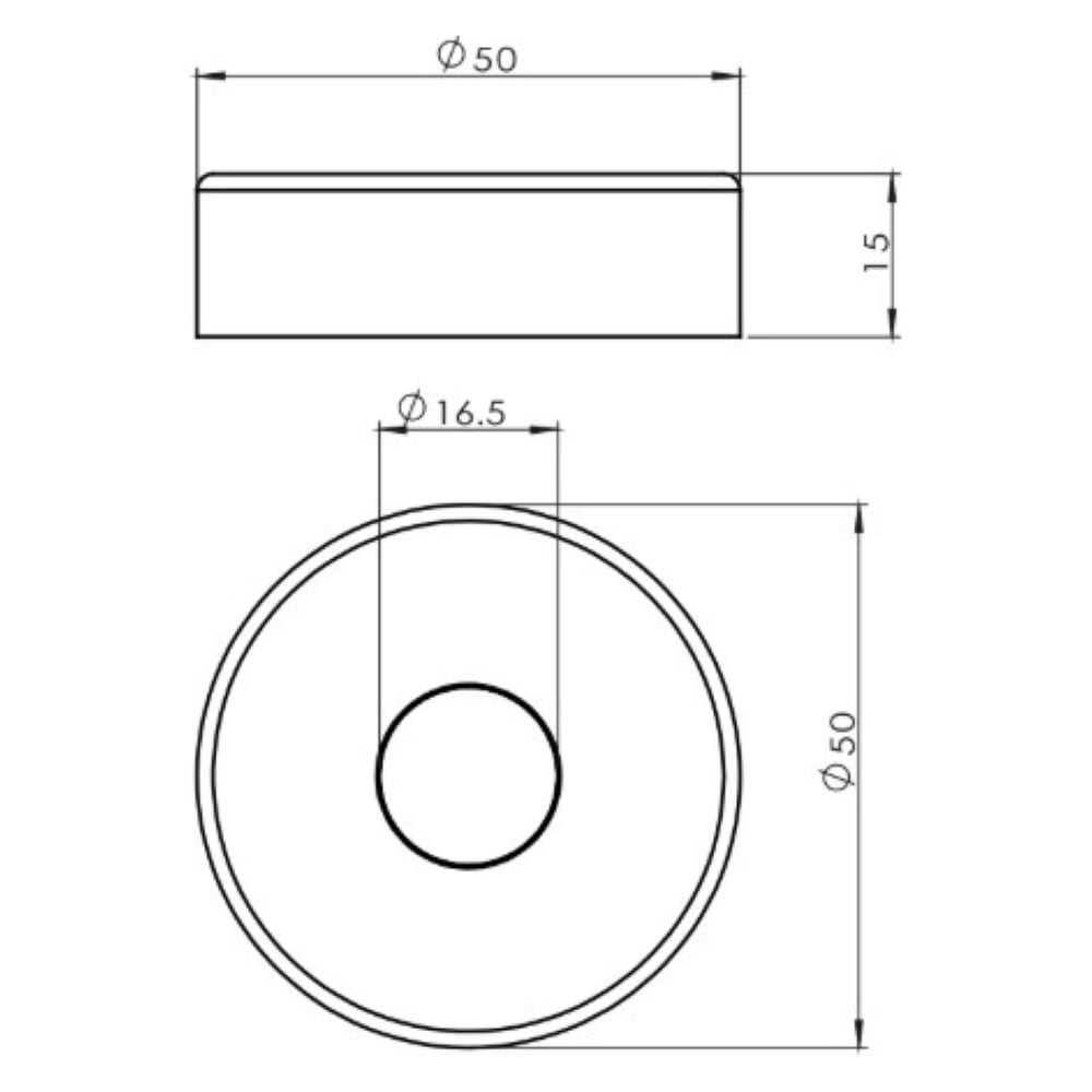 Изображение товара Розетки-обрамления для труб VIVALDO 16мм (2шт) (белый) SC16-WH