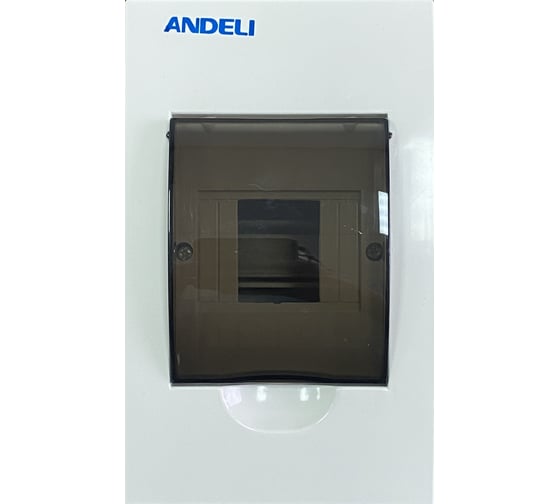 Изображение товара Бокс навесной ANDELI распределительный щит на 4 модуля TSM-4N металлическая коробка, пластиковая крышка ADL18-900