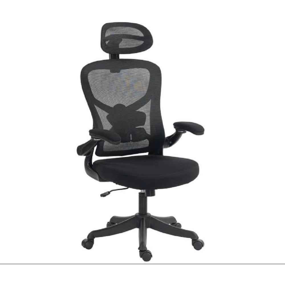 Изображение товара Кресло KingStyle FK-26 Fendi Black с поясничной поддержкой и сетчатой обивкой