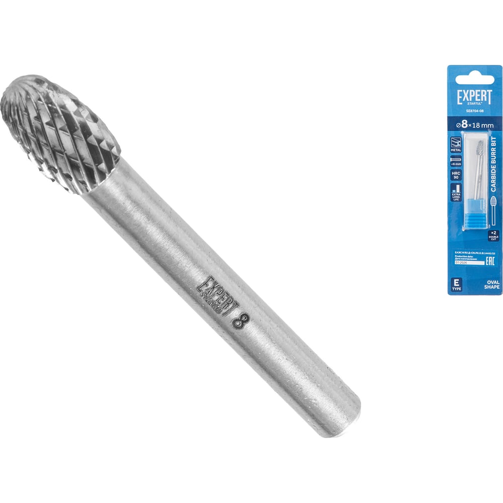 Изображение товара Борфреза STARTUL SE8704-08 Expert овальная 8x18 мм