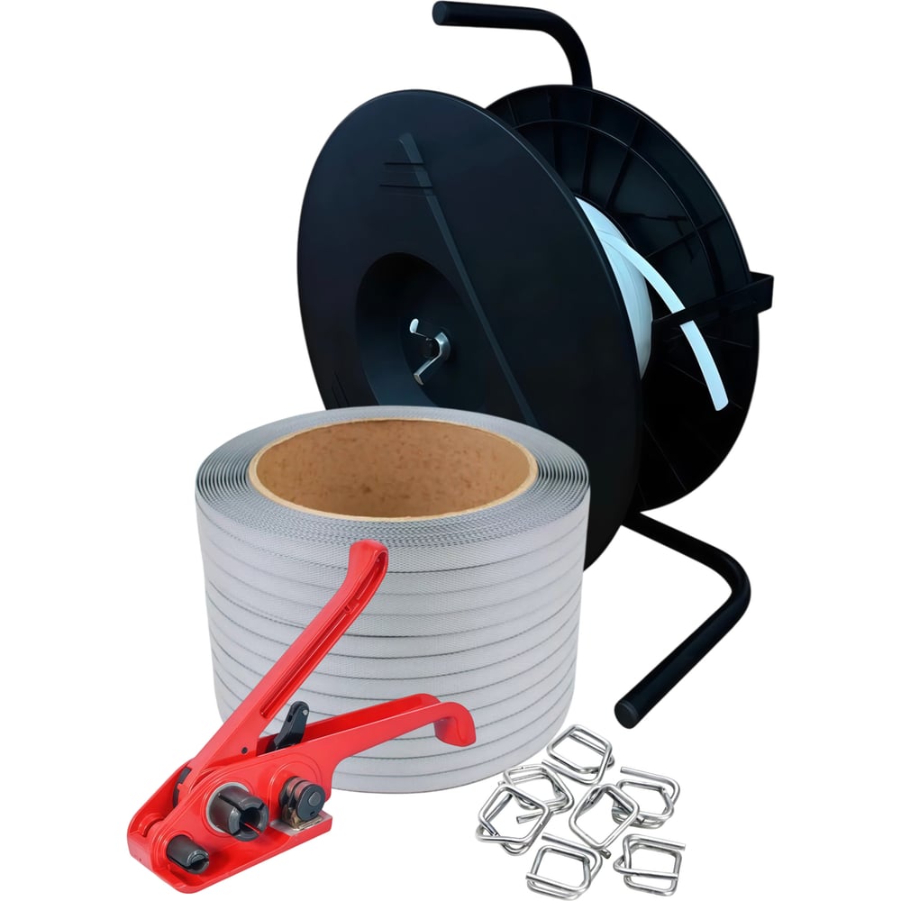 Изображение товара Набор ПАРТНЕРПАК Стандарт 13 Плюс, натяжитель + лента ПП серая 12 мм, 0,8 мм, 1500 м + пряжка 13 мм, 500 шт. + Эконом ВИ-Стандарт ПР13 Плюс ВИ-Стандарт13 Плюс ВИ-2558/Стандарт 13 Плюс