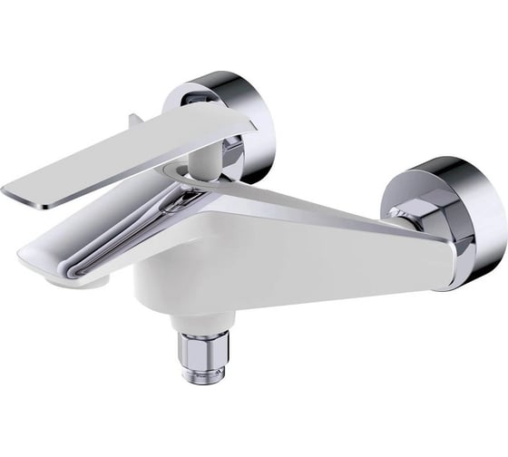 Изображение товара Смеситель для ванны OUTE с коротким изливом, из латуни, белый/хром Т10902K