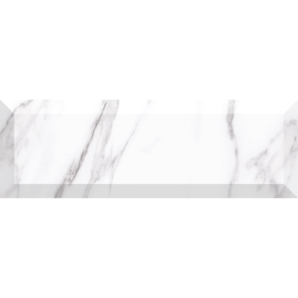 Плитка настенная сортовая Нефрит-Керамика Калакатта Вайт (Calacatta White) М/ф, 300x95x7 мм, 1,14 м² / 40 шт. 12-01-4-28-20-01-2542