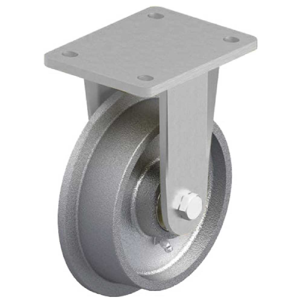 Изображение товара Колеса одноребордные "КубаньЛитМаш" из чугуна на фиксированном кронштейне серии FSP-GRW 100C-T