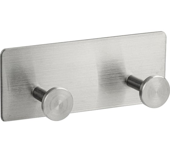 Изображение товара Крючок двойной на планке Brimix высокопрочный, самоклейка без сверления, из нержавеющей стали SUS 304 531