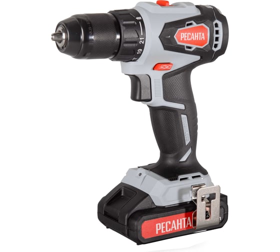 Изображение товара Аккумуляторная дрель-шуруповерт Ресанта ДА-20-2ЛК-Б 75/14/10