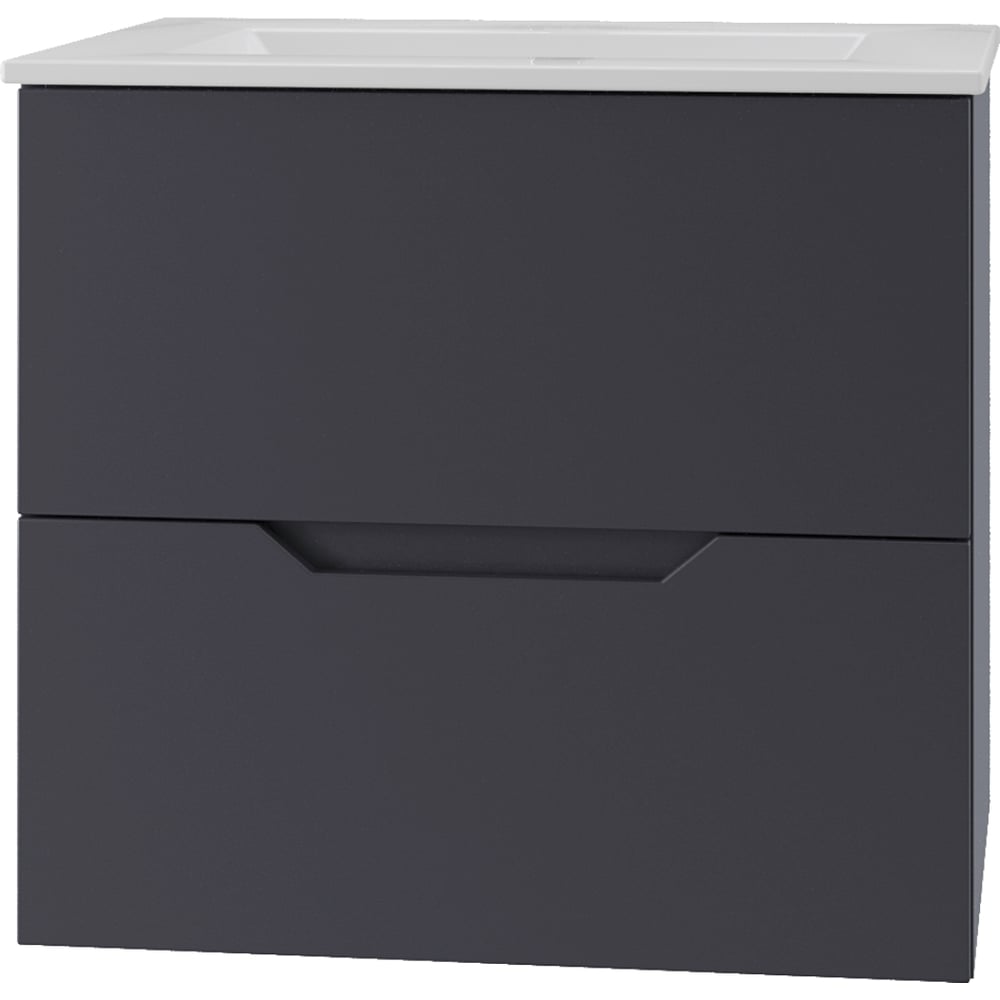 Изображение товара Тумба с раковиной подвесная Agger Свит SWE600ETGR-3610W 60, графит матовый X331313204