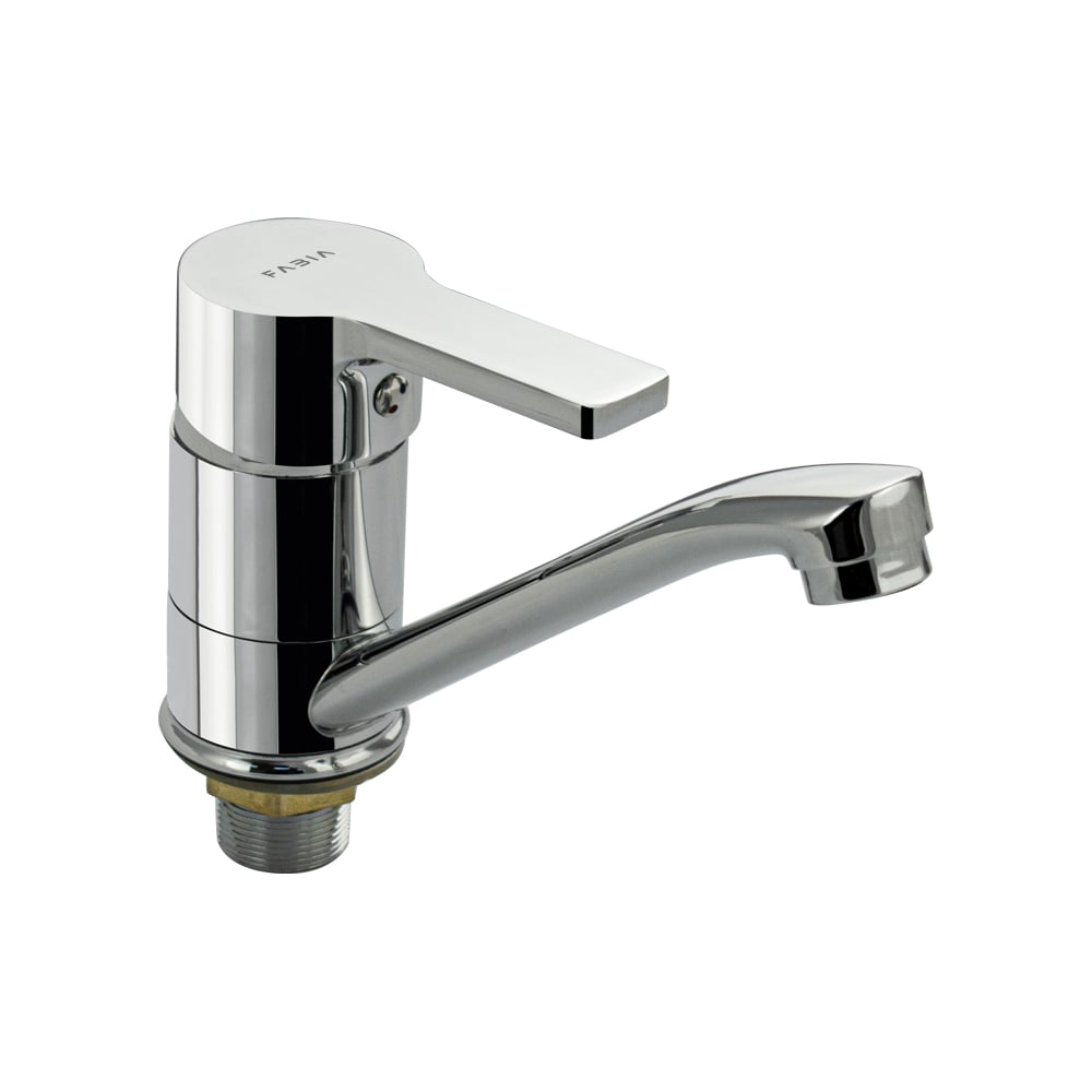 Изображение товара Смеситель для кухни и раковины FABIA шаровый, картридж 40 мм, поворотный корпус, излив 15 см, цвет хром 385014s