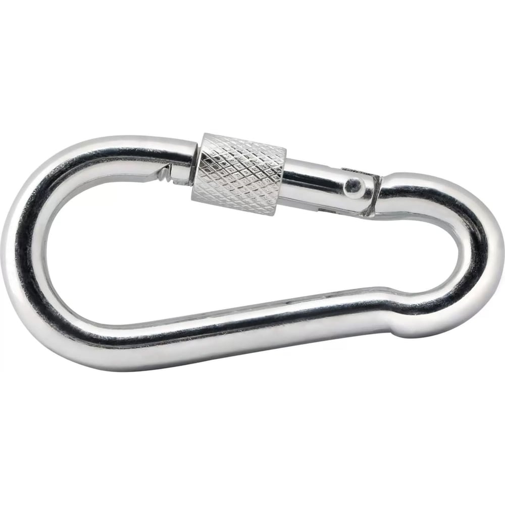 Изображение товара Карабин ARNO INDUSTRIES 1шт. с фиксатором для быстрого соединения и крепления DIN 5299D оцинкованный AF5501100034F98