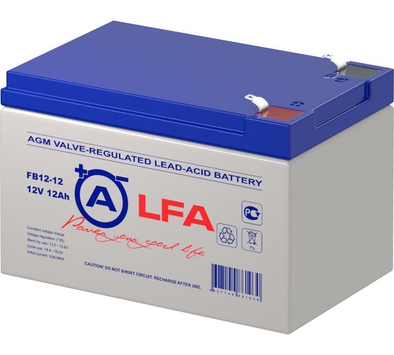 Изображение товара Аккумуляторная батарея LFA FB12-12 12В, 12 Ач УТ-00000774