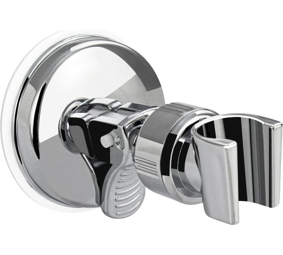 Изображение товара Кронштейн для душевой лейки GFmark пластиковый, на присоске, поворотный, хромированный 10181