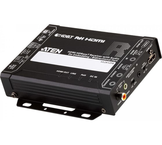 Изображение товара Приемник ATEN HDMI HDBaseT с извлекателем звука/двунаправленным PoH (4K 100 м) (HDBaseT Class A) VE2812PR-AT-G