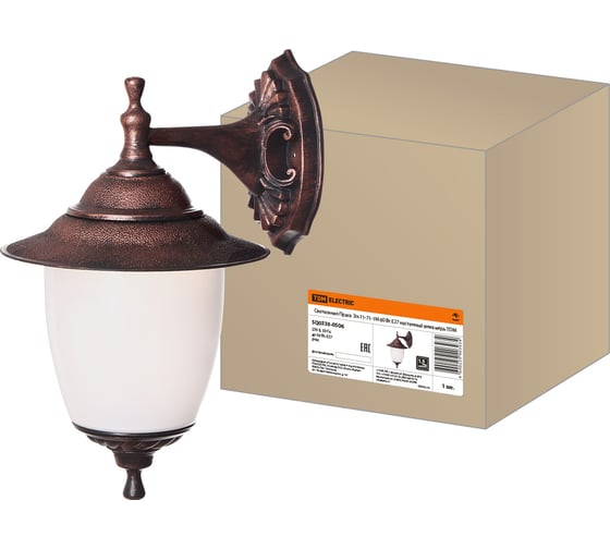 Изображение товара Настенный светильник TDM ELECTRIC Прага Эл-11-71-1М 60 Вт, Е27, вниз, медь SQ0330-0506