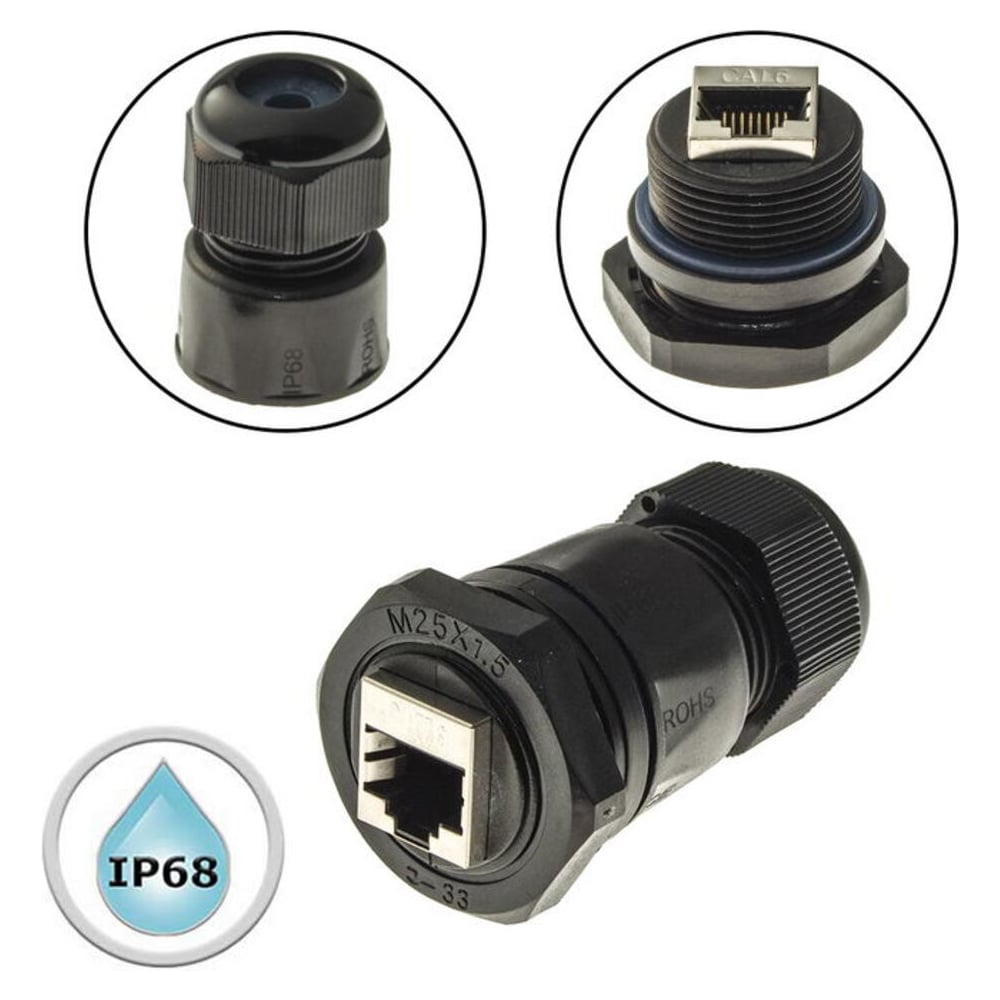 Разъем RUICHI RJ45M25Z1-6B 107890