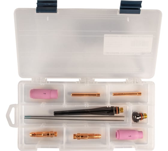 Изображение товара Набор Aurora TIG STANDART с керамическим соплом (TIG17-18-26) d.1.6; d.2.4 в кейсе, 10шт 41992