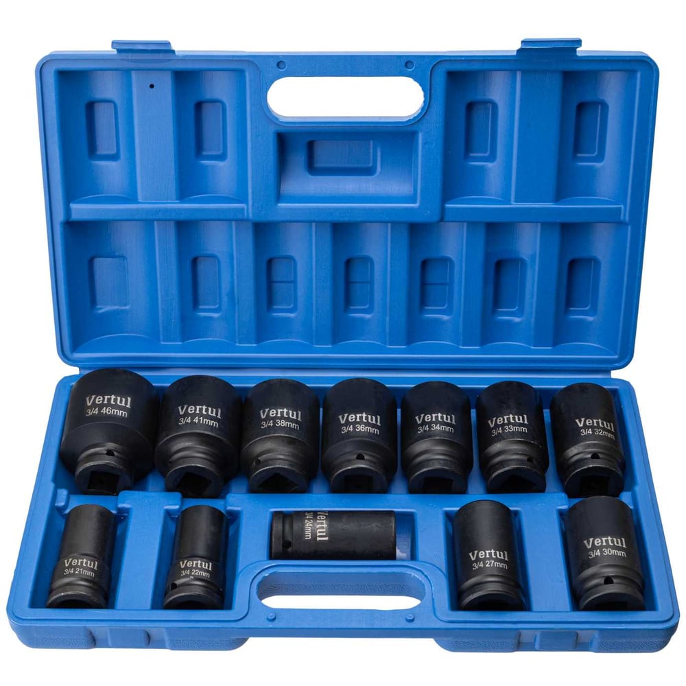 Изображение товара Набор головок 3/4" VERTUL VR84512 глубокие 12 шт CrMo