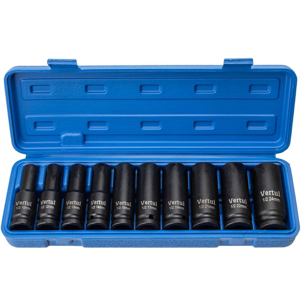 Изображение товара Набор головок VERTUL VR84210 1/2" удлиненный глубокий 10 шт