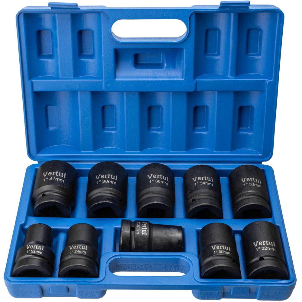 Изображение товара Набор ударных головок VERTUL глубоких 1 10 предметов 22-41 мм VR84910