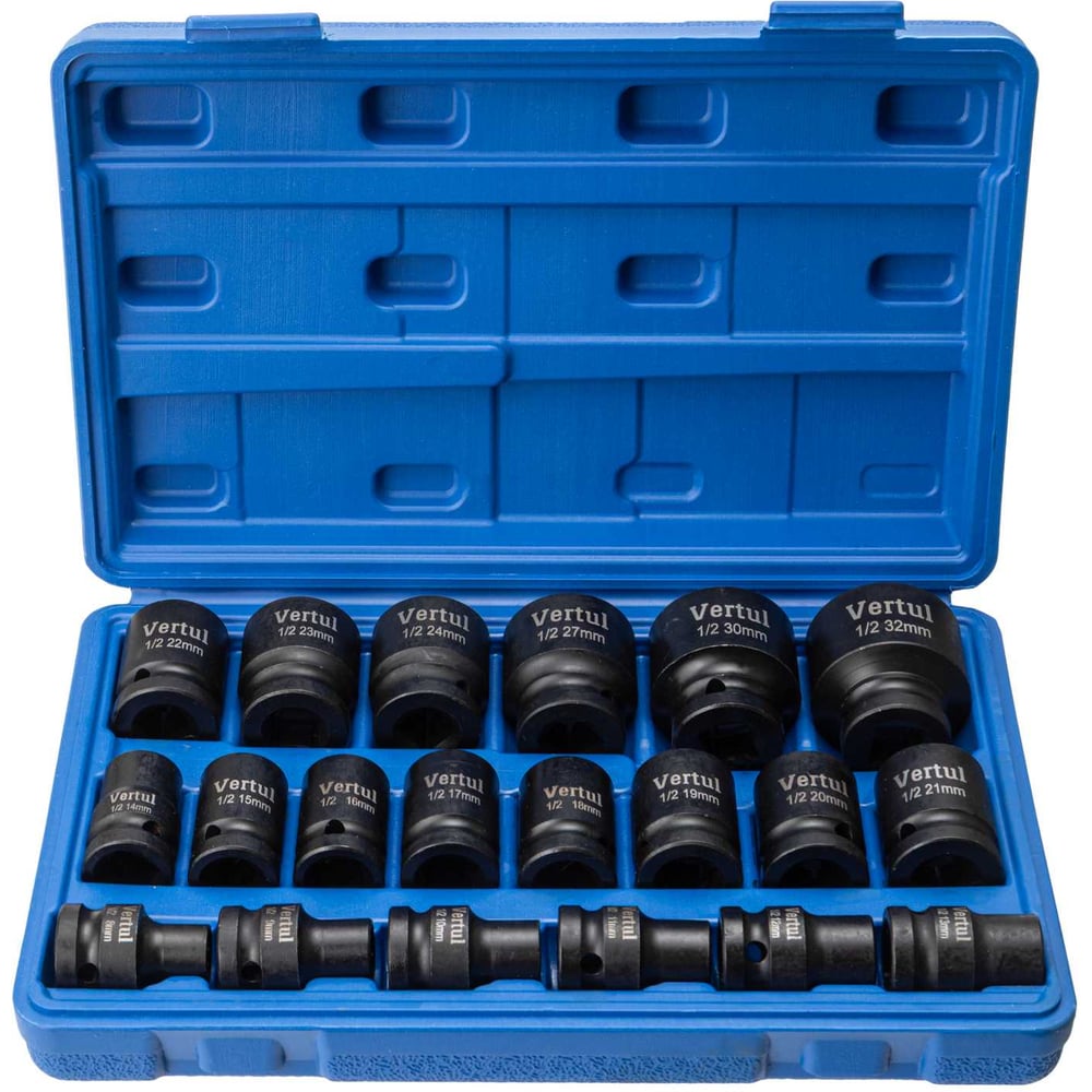 Изображение товара Набор ударных головок VERTUL 1/2 20 предметов 8-32 мм VR83020