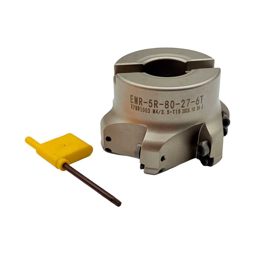 Изображение товара Фреза торцевая TORNERI ф 80 мм z=6 под пластину RPMW пос. 27 мм (EMR-5R-80-27-6T) Т029188