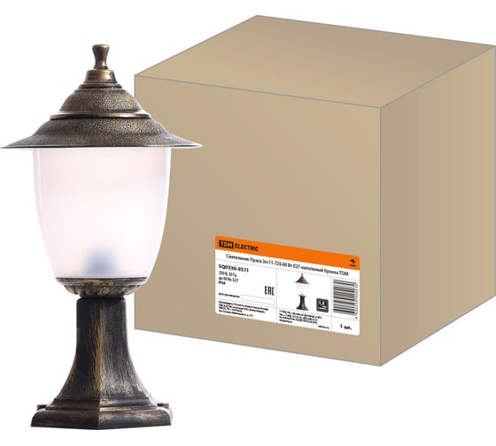 Изображение товара Напольный светильник TDM ELECTRIC Прага Эл-11-72Б 60 Вт, Е27, бронза SQ0330-0511