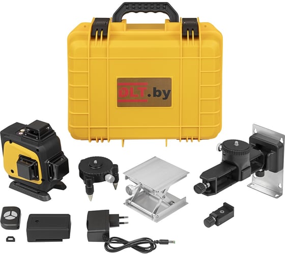 Изображение товара Нивелир лазерный DLT EK-500, 4 замкнутые плоскости (16 линий), дальность 30 м, пульт 1361