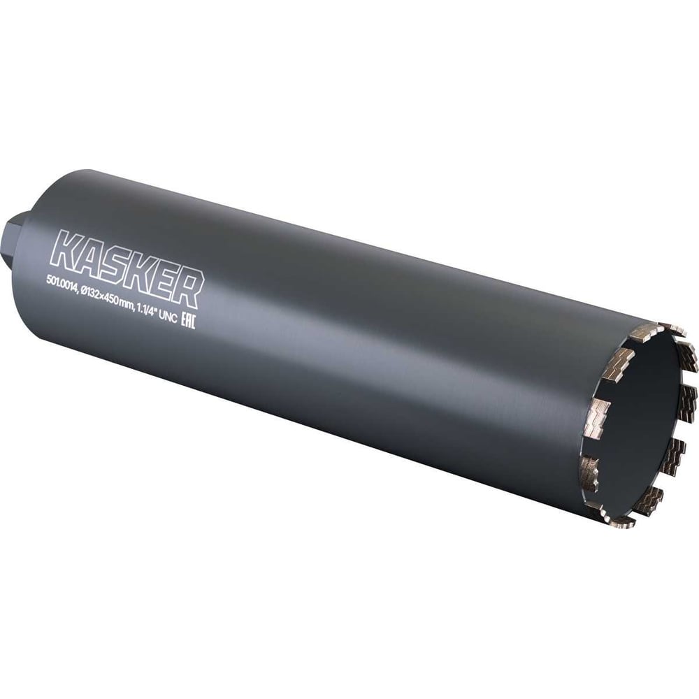 Изображение товара Коронка алмазная Kasker 132х450 мм, 1.1/4 UNC, Professional, 11 сегментов 501.0014