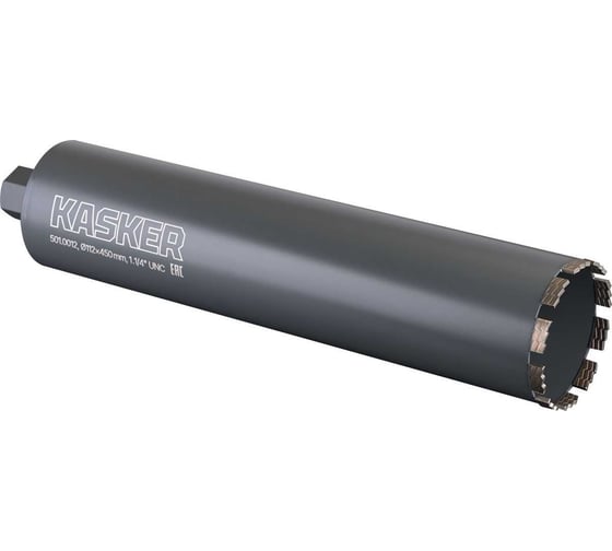 Изображение товара Коронка алмазная Kasker 112х450 мм, 1.1/4 UNC, Professional, 10 сегментов 501.0012