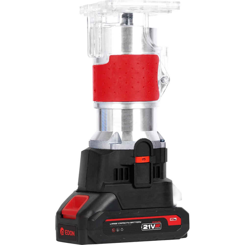 Изображение товара Фрезер аккумуляторный EDON APR-21A бесщеточный (21В; Li-Ion; 2.0Ач; 10000-30000об/мин; 6-8мм; 30мм) 40852