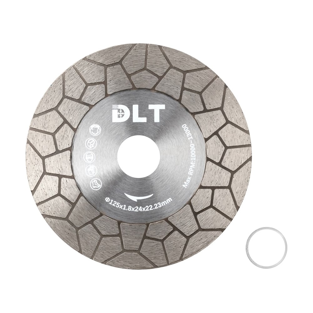Изображение товара Диск алмазный DLT №35 (SUPERPRO) 125мм, посадочный O 22.23мм, толщина 1.8мм (гранит) 1959