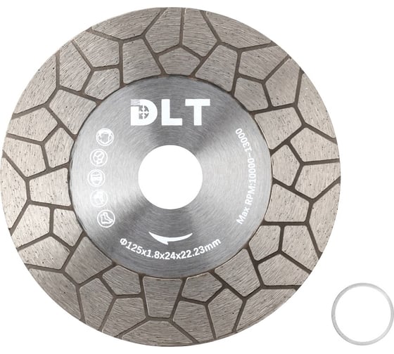 Изображение товара Диск алмазный DLT №35 (SUPERPRO) 125мм, посадочный O 22.23мм, толщина 1.8мм (гранит) 1959