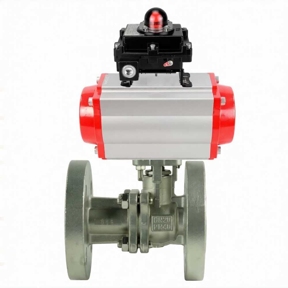 Изображение товара Кран шаровой DN.ru КШ.Ф.П.316.200 Ду80 Ру16 с пневмоприводом