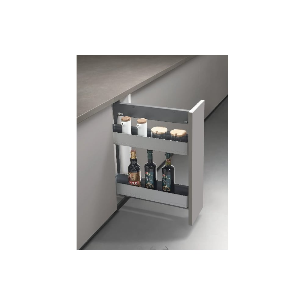 Изображение товара Бутылочница Mebax Griza серия Боковое крепление 150 мм серый левая