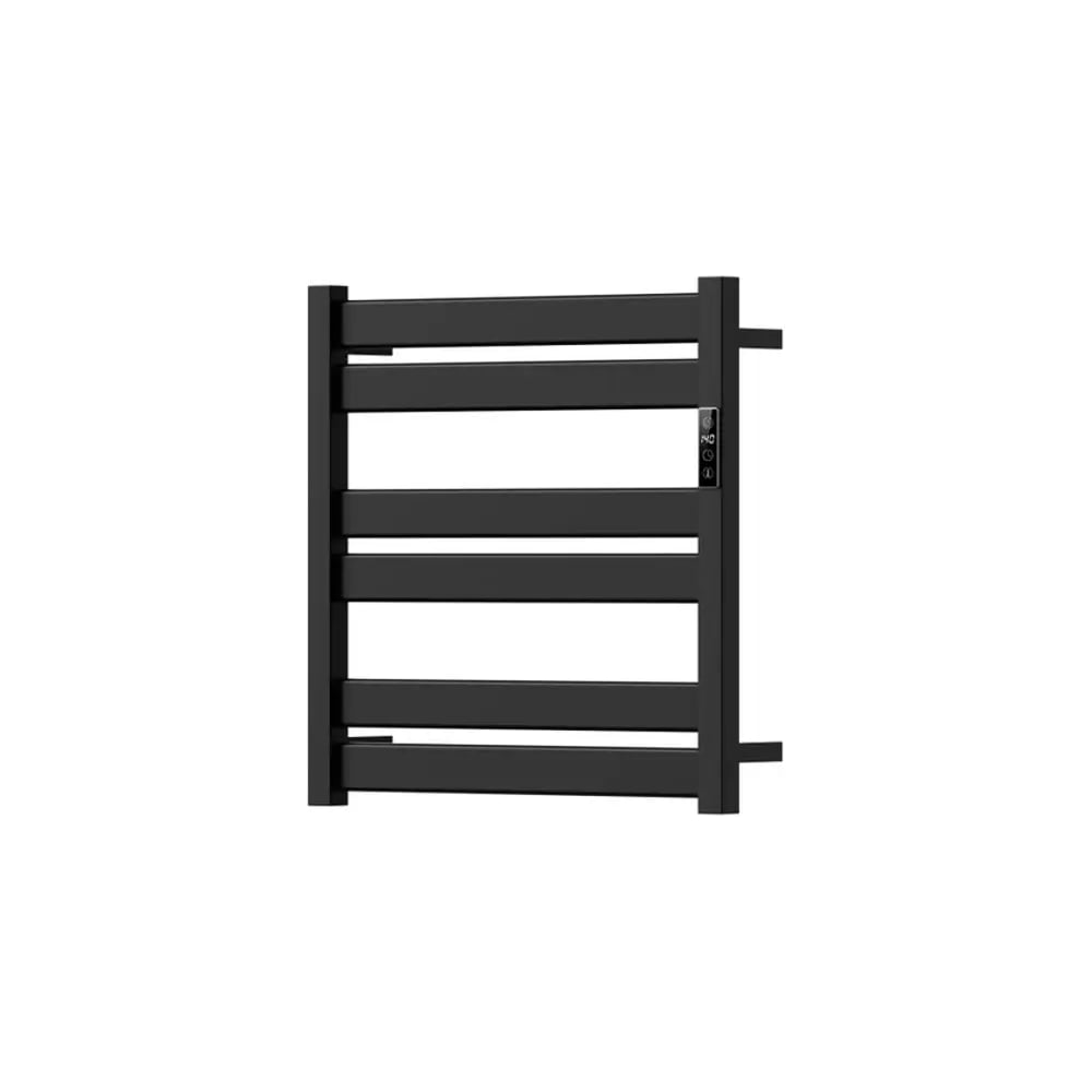 Изображение товара Полотенцесушитель дизайнерский электрический Bauedge BAU Elite Black 53х52, подключение справа, черный матовый AF0034