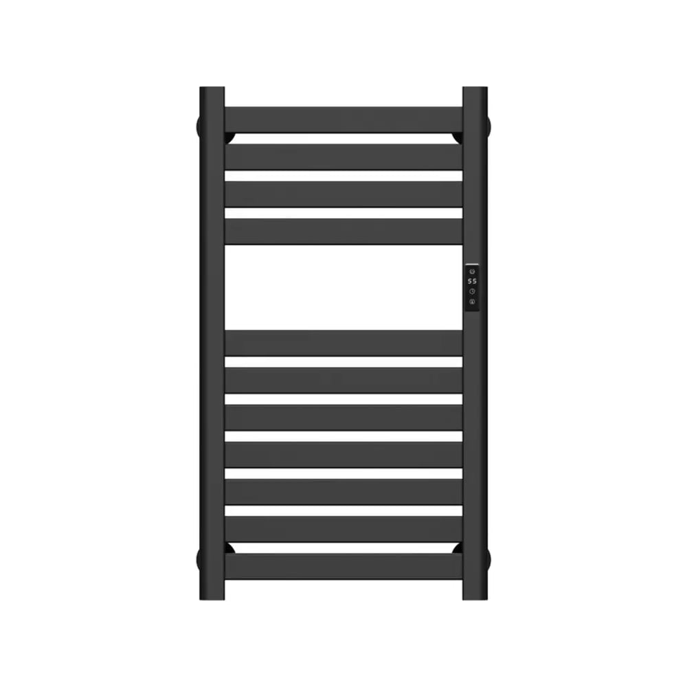 Изображение товара Полотенцесушитель дизайнерский электрический Bauedge BAU Elite Elegant Black 80х45, подключение справа, черный AF0025