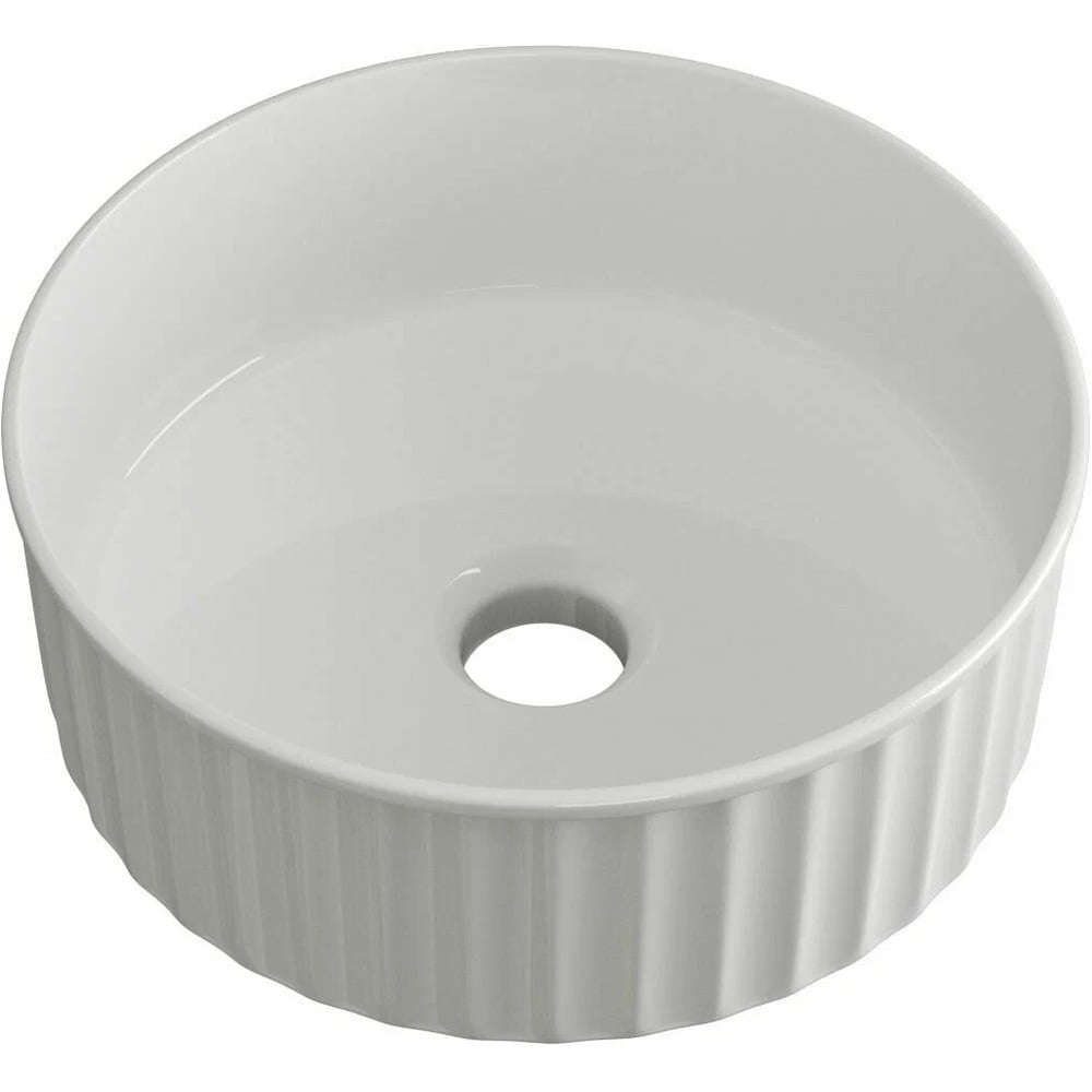 Изображение товара Раковина Bauedge BAU Dream stripes D36. 5 - белая, накладная, чаша круглая