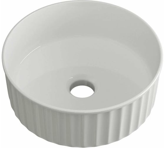 Изображение товара Раковина чаша накладная круглая Bauedge BAU Dream stripes D36.5, белая JIE0022